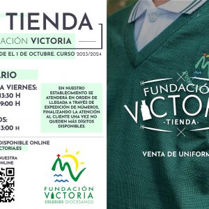 La Tienda Fundación Victoria cambia su horario a partir del Lunes 2 de Octubre