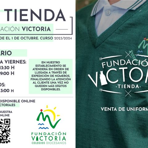 La Tienda Fundación Victoria cambia su horario a partir del Lunes 2 de Octubre